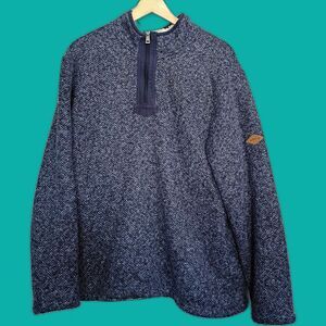 Orvis Brighton 1/4 Zip Sherpa Lined Sweater Fleece Pullover Men's L